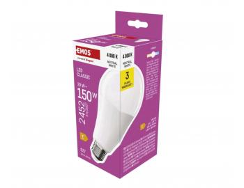 LED iarovka Emos Classic A80, E27, 20 W (150 W), neutrln biela