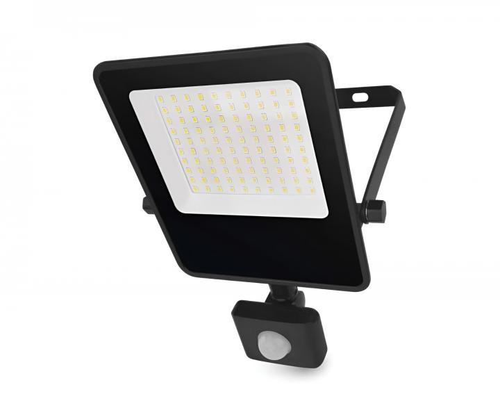 LED reflektor s pohybovm idlem Emos Visio ZS2943, IP54, 50 W, ierny, neutrln biela