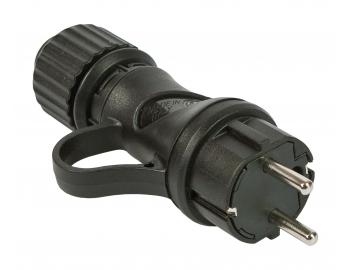Gumov vidlica Fanton 80052, IP44, 16 A, 2P - ierna