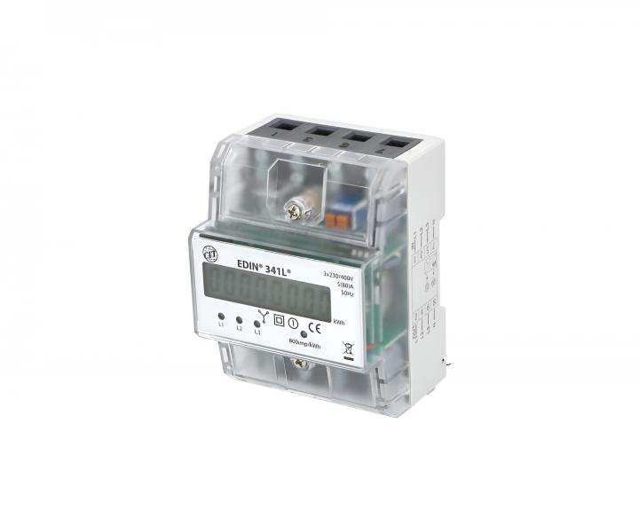Elektromer Edin 341L LCD 1008830, 80 A, 4,5 modulov, 1 tarif, 3-fzov, podrun