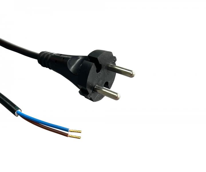 Flexo nra guma 942151-1-52/5, 2x1,5, dutinky, rovn vidlica, ierna - 5 m