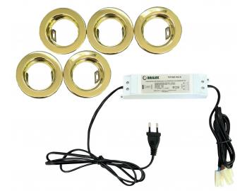 Sada halognovch lmp Brilux 4905-5, 20 W - mosadz