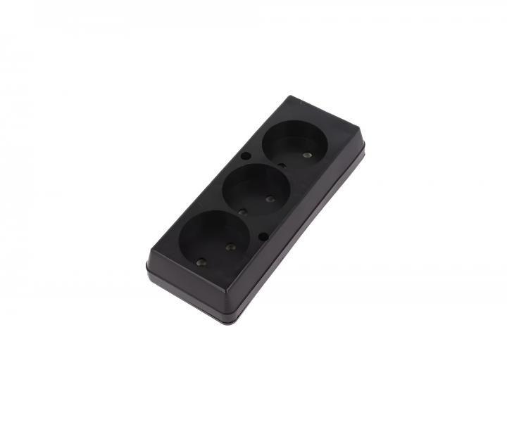 Trojnsobn zsuvka Jonex GN-370, IP20, 2P+Z, 16 A, 250 V, skrutkovacia - ierna