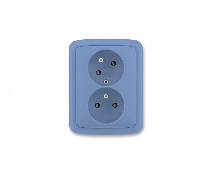 Z�suvka dvojit� ABB Tango 5513A-C02357 M2, oto�en� - svetlomodr�