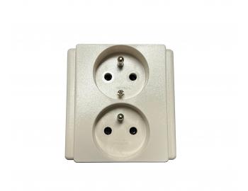 Z�suvka dvojit� ABB Classic 5512-2249 B2 - tlmen� biela