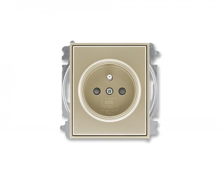Z�suvka jednon�sobn� ABB Time 6619E-A06357 33, ochrann� kol�k, clonky - �ampansk�