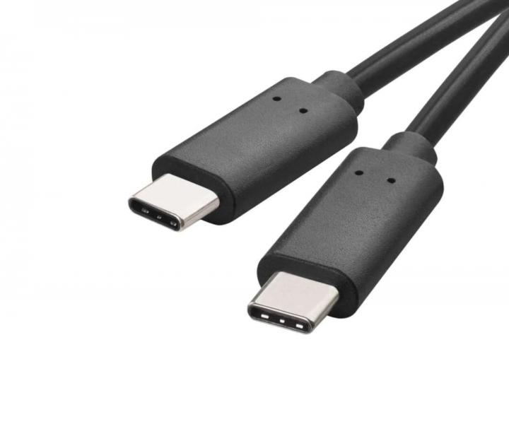 Nabjac a dtov kbel USB-C 3.1 / USB-C 3.1 Emos SM7022BL, ierny - 1 m
