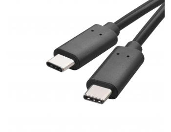 Nabjac a dtov kbel USB-C 3.1 / USB-C 3.1 Emos SM7022BL, ierny - 1 m