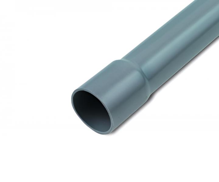 Pancierov trubka pevn hrdlovan Dietzel Univolt IEC UPRM DN50 084206, 750 N, PVC, tmavoed - 1 m