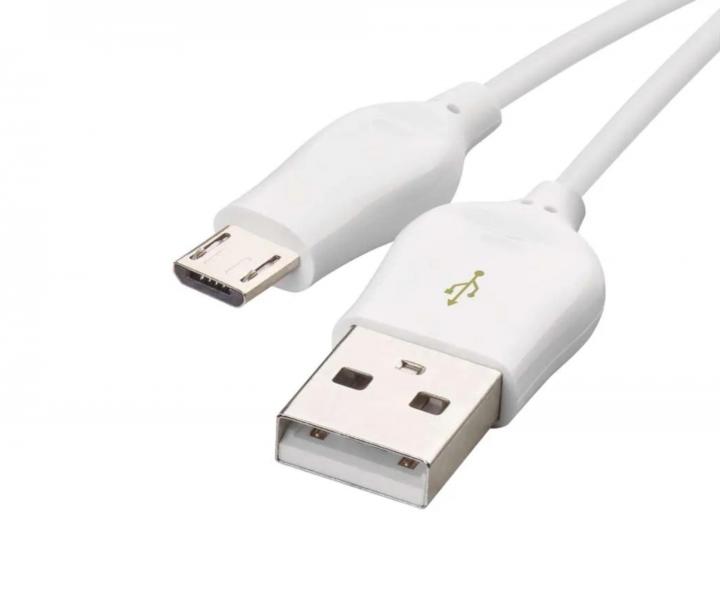 Rchlonabjac kbel Emos SM7004W, USB-A 2.0 / micro USB-B 2.0, biely - 1 m
