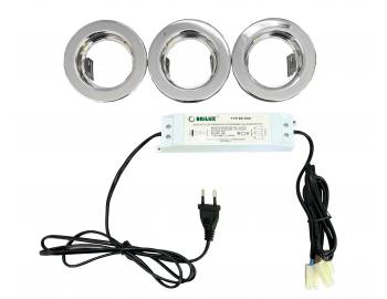 Sada halognovch lmp Brilux 4905-3, 20 W - mosadz