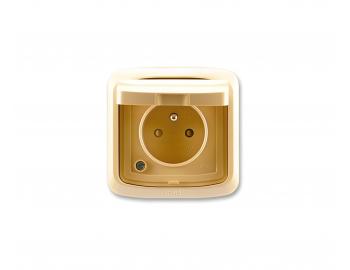 Z�suvka jednon�sobn� s clonkami, s v��kom ABB Tango 5518A-2999 D, IP44, 16 A, 250 V AC - b�ov�