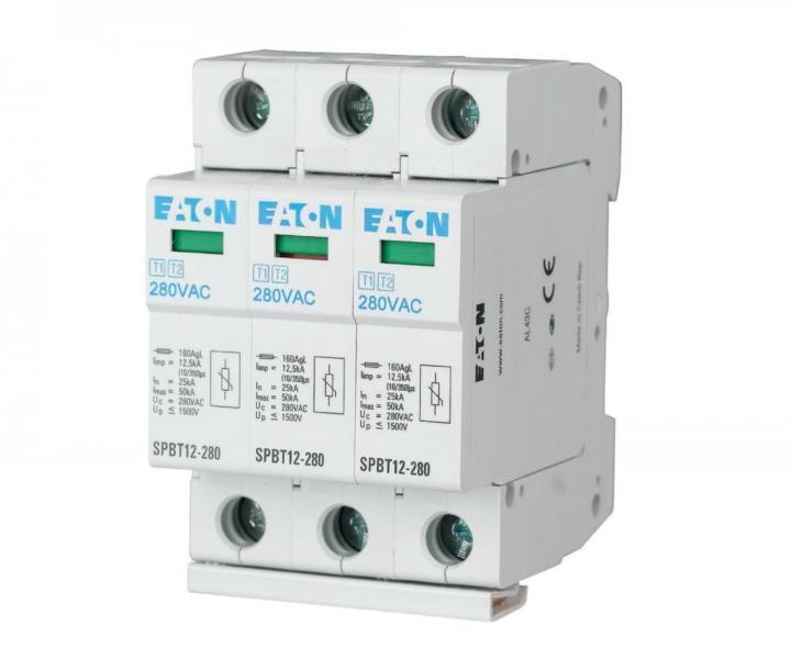 Ochrana proti preptiu triedy T1+T2 (B+C) Eaton 158330 SPBT12-280/3, 3P sada pre TN-C