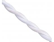 Kbel splietan 2x0,75 Precon, opleten jednotliv vodie, biely (do modra)