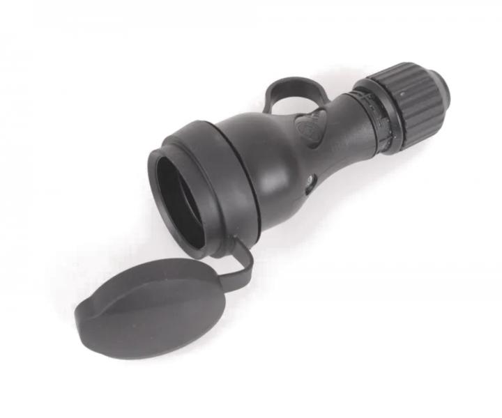 Gumov vidlica Fanton 80052, IP44, 16 A, 2P - ierna