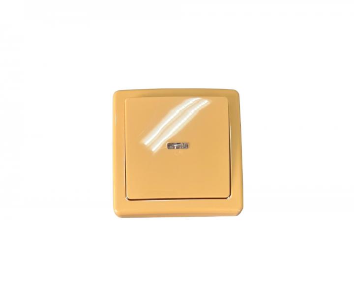 Prep�na� jednon�sobn� kompletn� ABB Swing 3557G-C01341 D1, radenie 1, 1-p�l, s priezorom - b�ov�