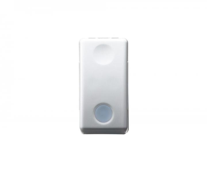 Modul tlaidla s vymenitenou neutrlnou oovkou Gewiss System GW20577, IP41, 1 modul, 16 AX - biely