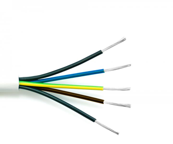 K�bel silik�nov� CSSS V05SS-F 5x1,5, ProPS, biely - 1 m