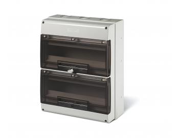 Rozvodnica na omietku Scame Domino 672.4032, IP66, 32 modulov (2x16)