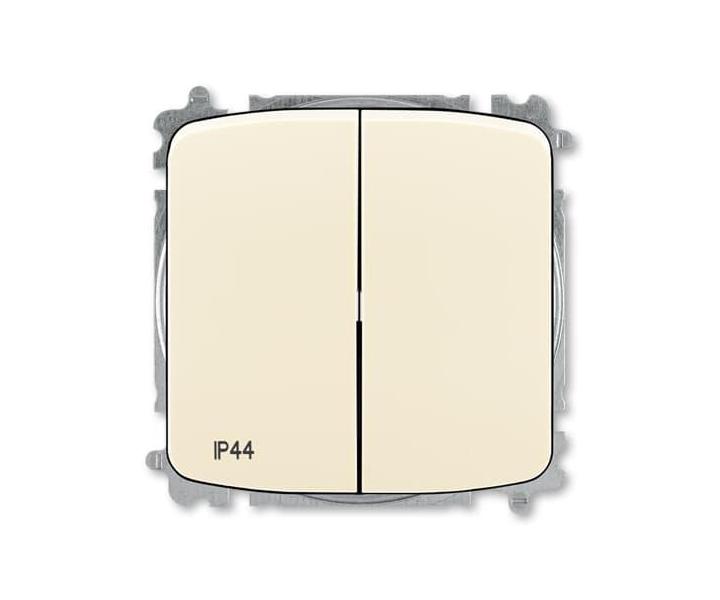 Prepna sriov, s krytom, radenie 5, IP44, bezroubov svorky ABB Tango 3559A-A05940 C - slonov kos  
