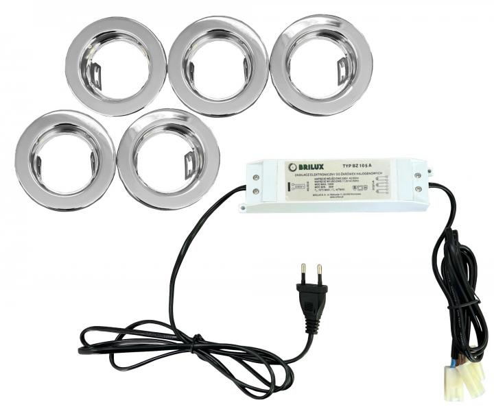 Sada halognovch lmp Brilux 4905-5, 20 W - chrm