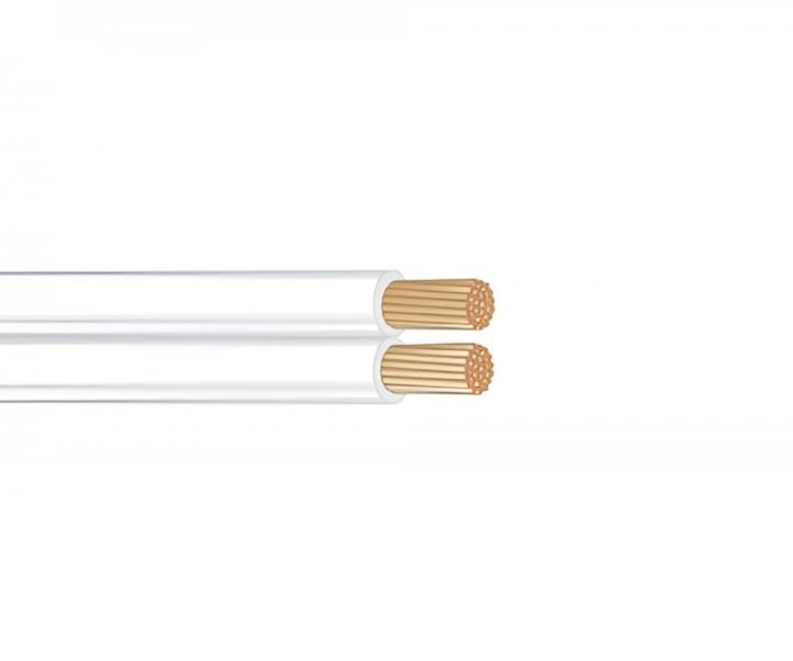 Dvojlinka CYH-SCY, 2x0,75, PVC, biela - 1 m