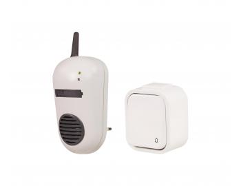 Domov� bezdr�tov� zvon�ek Zamel Bulik DRS-982H, IP44 - tla�idlo, 230 V AC - biela