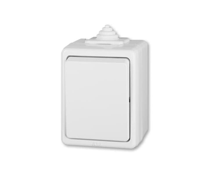 Prepínač krížový, radenie 7, IP44 ABB Praktik 3553-07929 B - biela  