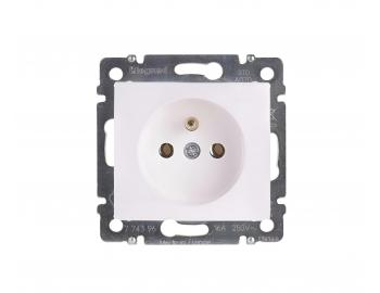 Z�suvka jednon�sobn� Legrand Valena, IP20, ochrann� kol�k - biela