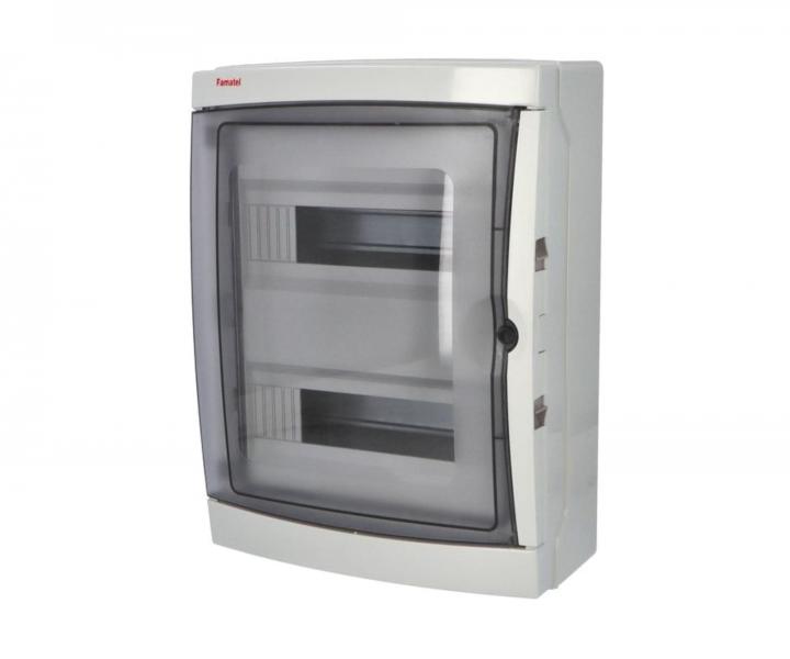 Rozvodnica na omietku Famatel Acqua 3926-TTB IP65 26 modulov 410x310x150 mm