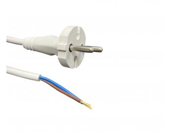 Flexo PVC nra 862101-3-53/5, 2x1, dutinky, rovn vidlica, biela - 5 m