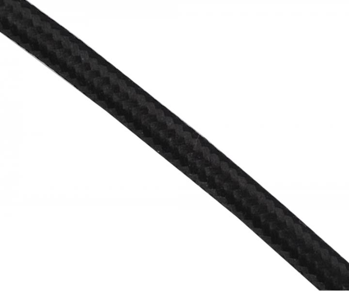 Kbel CYSY H05VV-F 2x0,5 Precon, opleten, ierny - 1 meter