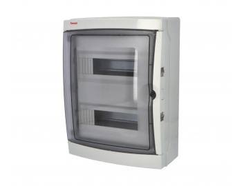 Rozvodnica na omietku Famatel Acqua 3926-TTB IP65 26 modulov 410x310x150 mm