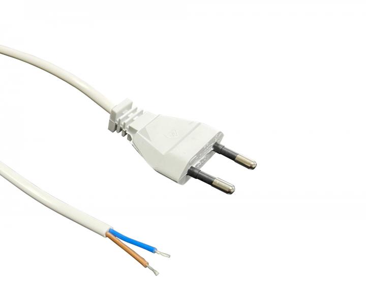 Flexo PVC nra 872071-3-1/2,5, 2x0,75, cnovanie, rovn ploch vidlica, biela - 2,5 m