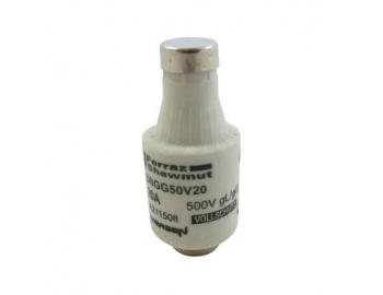 Pojistkov vloka Mersen A211508, vekos DII, gG, 20A, 500V - modr