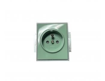 Z�suvka jednon�sobn� ABB Element-Time 5518E-A02359 22, s clonkami - ag�ve/�adov� biela