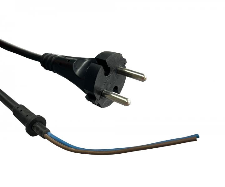 Flexo PVC nra 862071-1-2/2.20, 2x0,75, rovn vidlica, ierna - 2,20 m