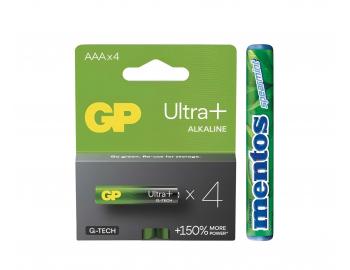 Alkalick batria GP Ultra Plus AAA (LR03) - 4 ks + uvaky Mentos zadarmo