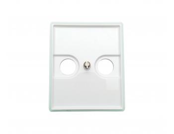 Kryt z�suvky telev�znej a satelitnej ABB Element-Time 5011E-A00200 02 - biela/�adov� zelen�