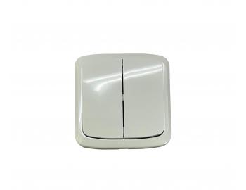 Prep�na� dvojit� kompletn� ABB Tango 3558A-52940 S, IP44, radenie 6+6 - dymovo �ed�