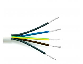 K�bel silik�nov� CSSS V05SS-F 5x1,5, ProPS, biely - 1 m