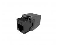 Konektor/keystone CAT6 UTP Solarix SXKJ-6-UTP-BK-SA, samorezn, dtov zsuvka RJ45 - ierny