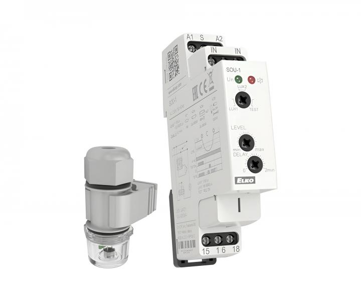 Smrakov analgov spna Elko SOU-1/230V 7551, idlo, SKS-100 extern senzor