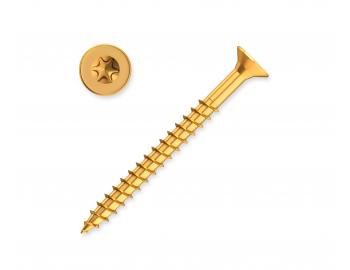 Vrut so zapustenou hlavou Valenta ZT 4x35/24, hviezdi�kov� hlava, �lt� zink, �iasto�n� z�vit