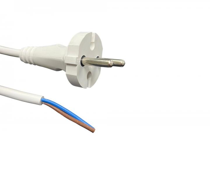 Flexo PVC nra 862101-3-1/3, 2x1, rovn vidlica, biela - 3 m