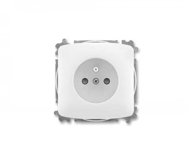 Z�suvka bez�roubov� jednon�sobn� ABB Tango 5519A-A02357 B, s clonami - biela