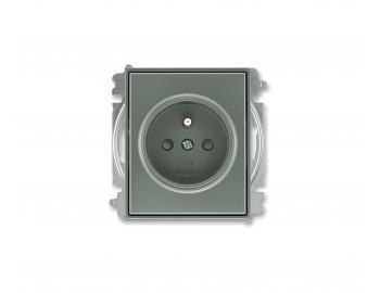Zsuvka jednonsobn s ochrannm kolkom ABB Time 6619E-A06357 34, s clonami - antracitov
