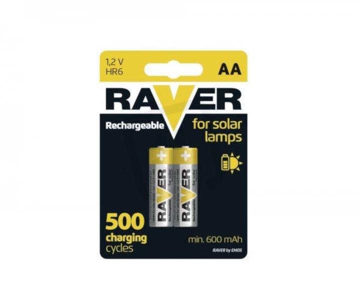 Nabjacie batrie do solrnych lmp Raver Solar AA (HR6) 600mAh - 1 ks