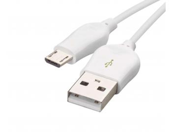 Rchlonabjac kbel Emos SM7004W, USB-A 2.0 / micro USB-B 2.0, biely - 1 m