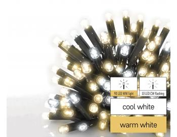 LED vianon reaz Emos Profi D2AN01, IP44, vonkaj, blikanie, tepl/studen biela - 10 m